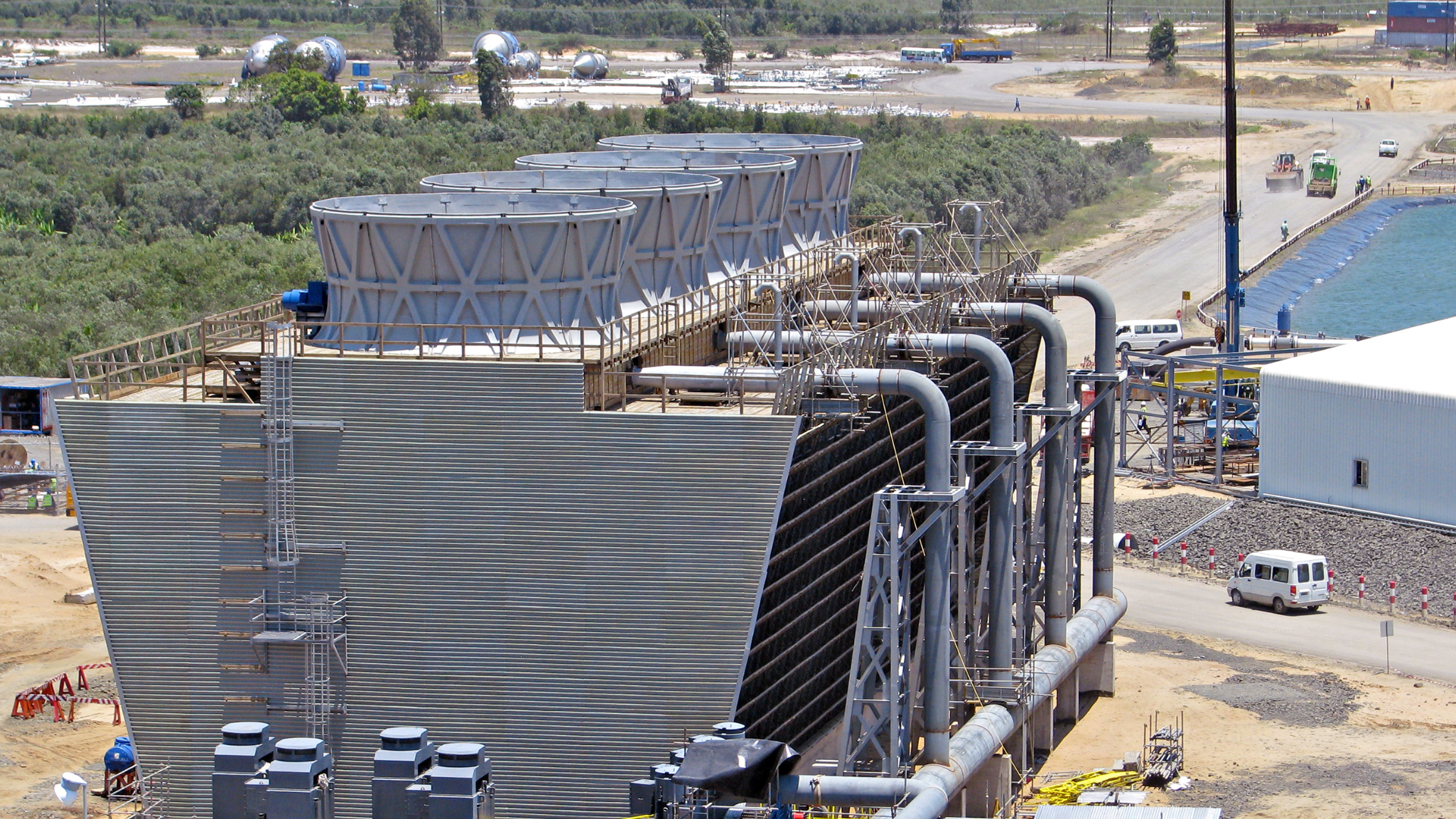 Industrial cooling tower system using cooling tower chemicals for effective water treatment and system performance