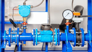 What is a closed loop system in an industrial setting with control valves, sensors, and feedback mechanisms