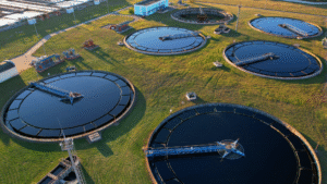 Industrial odor control at a wastewater treatment facility with multiple aeration tanks