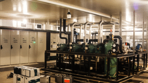 Industrial water treatment system with pumps and piping used to support accurate chemical selection and sustainable treatment programs.