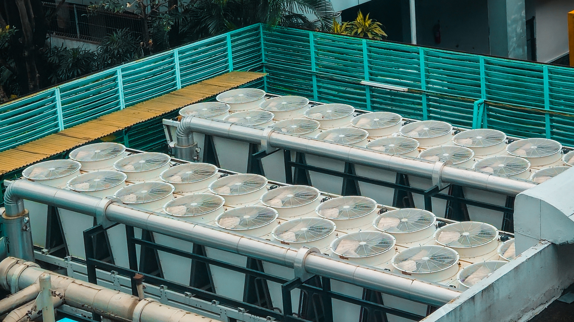 Commercial HVAC and cooling systems that require structured water management under ASHRAE 188.