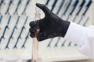 Example of solids separation achieved through polymer water treatment