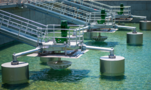 Clarifier system where polymer blends support floc formation and solid-liquid separation in water treatment processes.