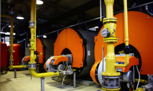 Industrial boiler system where condensate return plays a critical role in efficiency and water quality control