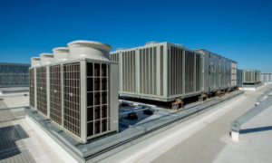Commercial HVAC rooftop units used in glycol-based closed-loop systems