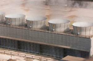 Industrial cooling towers using non oxidizing biocide treatment for microbial control
